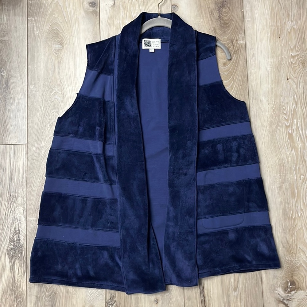 Habitat Clothes to Live In Open Vest Blue Size XL